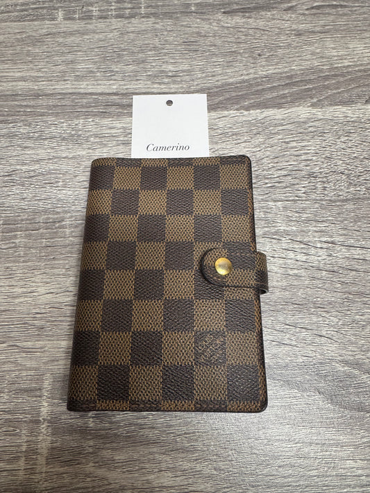 Preloved Louis Vuitton PM ring Agenda in Damier Ebene.