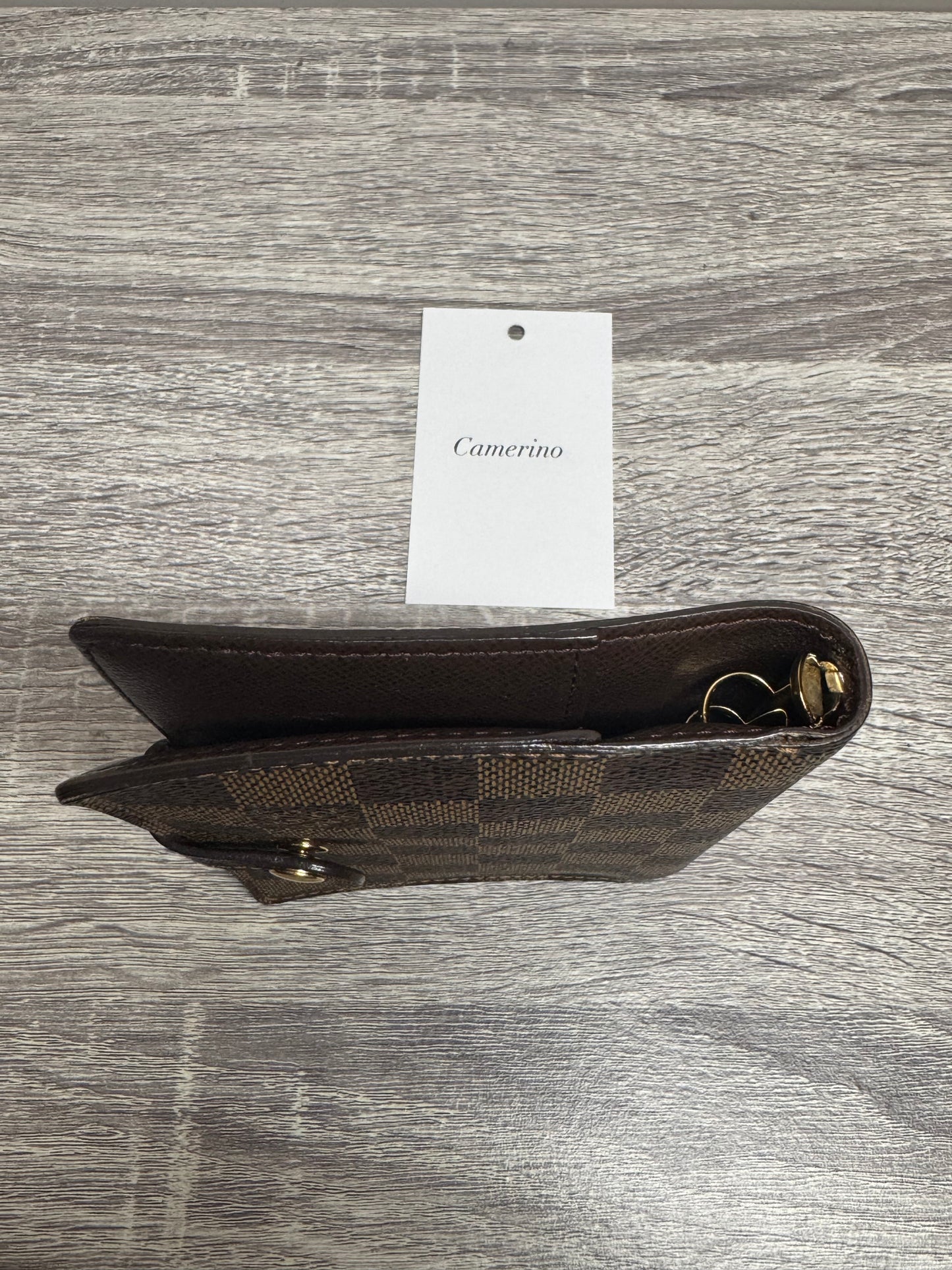 Preloved Louis Vuitton PM ring Agenda in Damier Ebene.