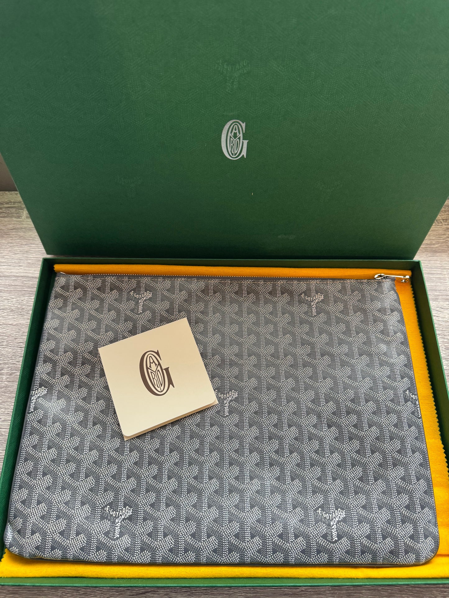 Preloved Goyard Senat MGM Pouch - Gris