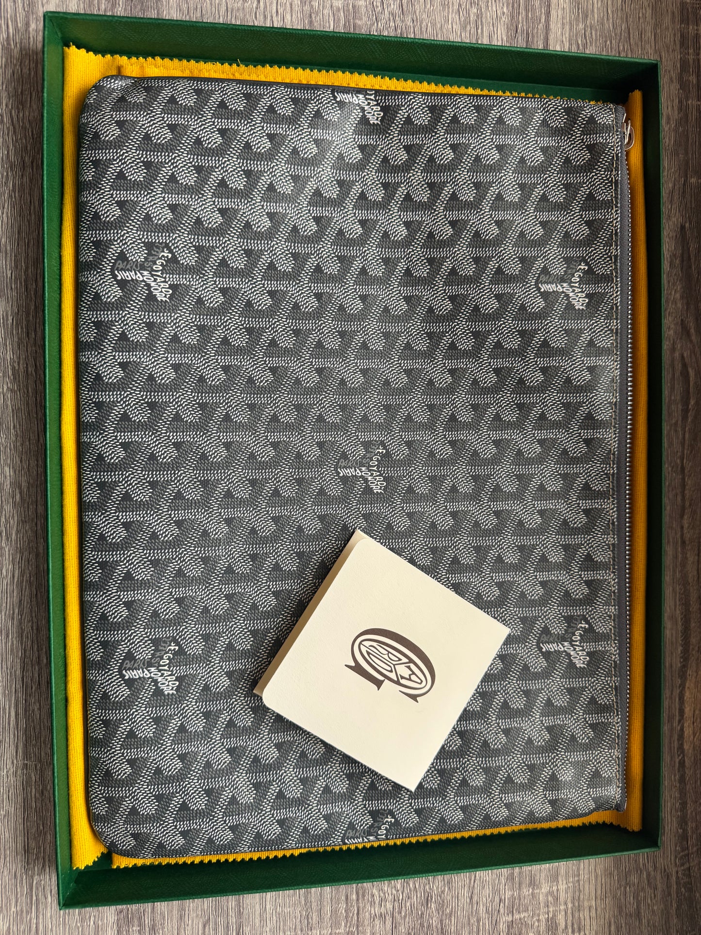 Preloved Goyard Senat MGM Pouch - Gris