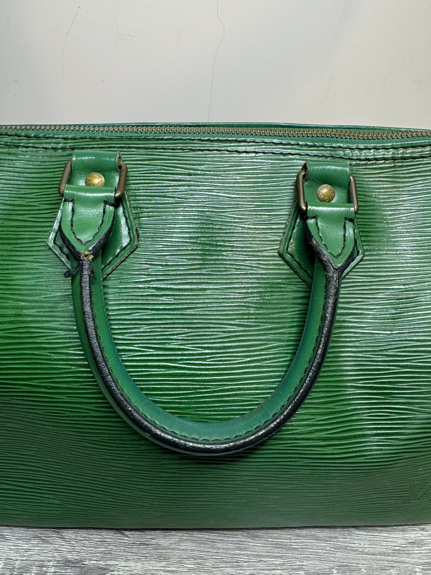 Preloved Louis Vuitton Borneo Green Epi Leather Speedy 25.