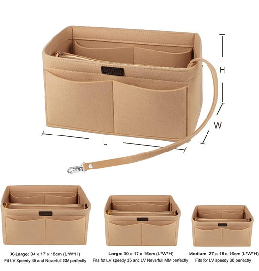 Brand new - Beige Felt Bag inserts