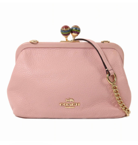 Coach chain calfskin shoulder bag