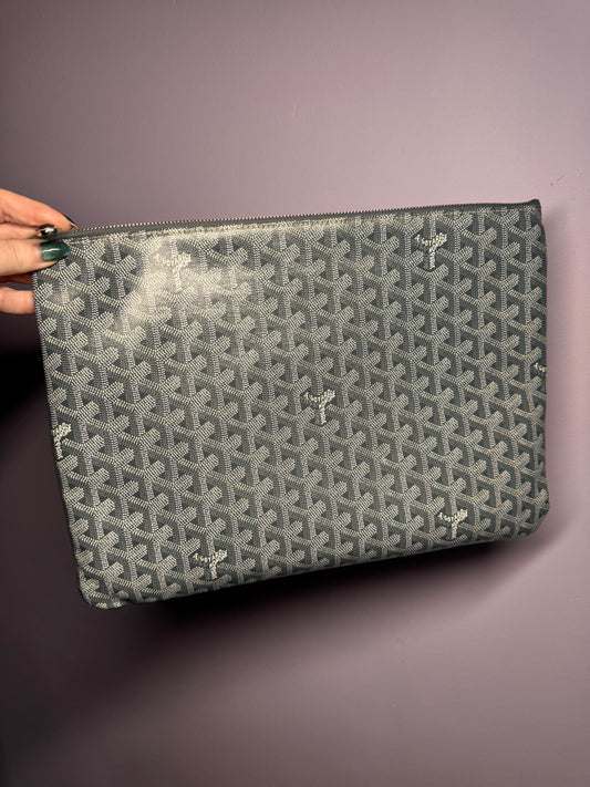 Preloved Goyard Senat MGM Pouch - Gris